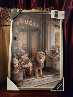 Limited Edition Lion G Storefront Art Canvas Print Acrylic Glass  Luxury Art